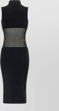 Elisabetta Franchi gauze insert midi dress