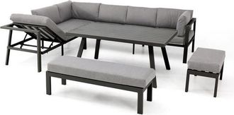 DCB Garden Dcb Garden - Antalya - Conjunto De Comedor De Jard&iacute;n 9 Plazas De Aluminio