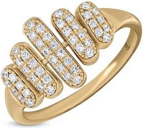 Bony Levy Cleo Florentine Statement Pav&eacute; Diamond Ring in 18K Gold at Nordstrom, Size 6.5