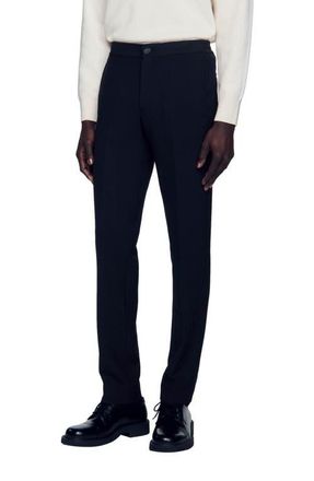 Sandro Jersey trousers in Black at Nordstrom, Size 42 Eu