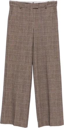 Circolo 1901 Fd 4119 Wijde Broek - Dames - Wijde Broeken - Bruin - L - Katoen - Broeken