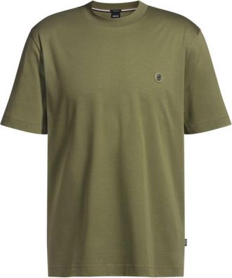 BOSS Regular-fit T-shirt in cotton with monogram print