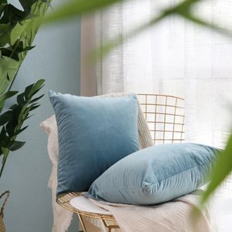 OEM Juego De Dos Fundas De Almohada De Terciopelo Cterwk, Funda De Almohada Cuadrada Suave Y Decorada, Funda De Coj&iacute;n De Lujo Para La Decoraci&oacute;n Del Hogar