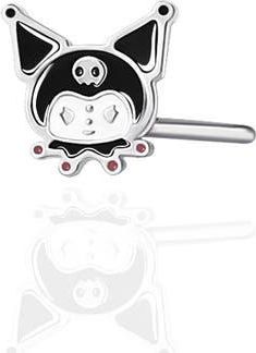 Hello Kitty Authentic 20G Stainless Steel Nose Ring Bone Stud in Silver at Nordstrom