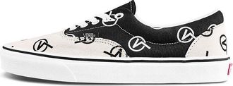Vans Era Full Print Retro Casual Skate Shoes Unisex Black Beige Black White VN0A4BV417H