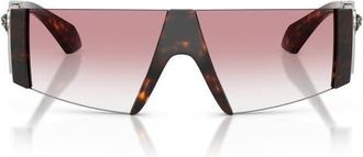 Versace 136mm Rectangular Sunglasses in Havana/clear Gradient Pink at Nordstrom