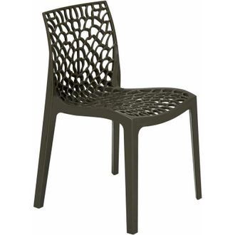 Grandsoleil SEDIA IN POLIPROPILENE GRUVYER moka - GRANDSOLEIL