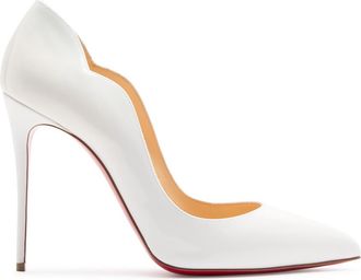 Christian Louboutin Hot Chick 100 Patent Leather Pumps - White