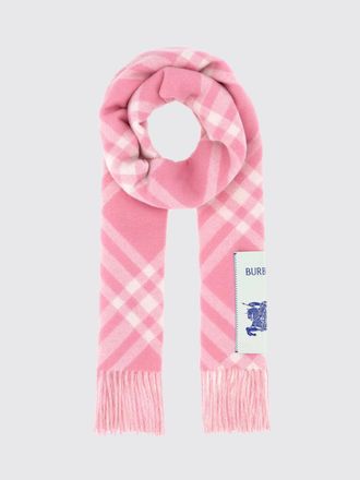 Burberry Sciarpa in 100% cashmere con motivo check e logo ricamato