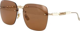 Gucci Gg 1923Sa Zonnebril - Dames - Zonnebrillen - Geel - 63 MM - Nylon - Accessoires