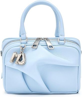 Marc Jacobs The Micro Wave Cross Body Womens Handbags Blue Mist, Cotton/Leather