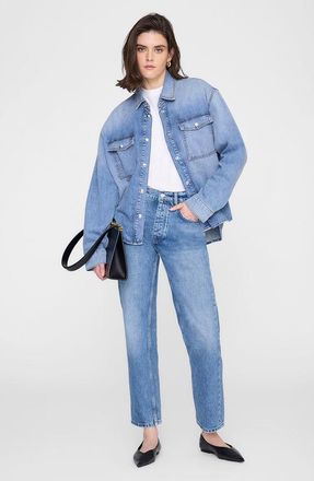 Anine Bing Paxton Shirt in Tidal Blue at Nordstrom, Size X-Small