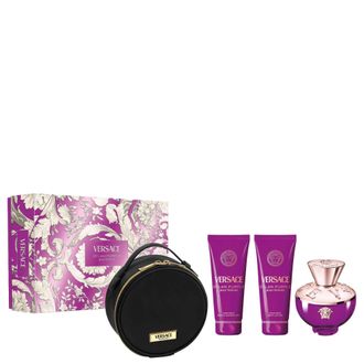Versace Womens Dylan Purple Eau de Parfum 100ml Gift Set with Shower Gel & Body Lotion - Orange - One Size