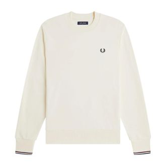 Fred Perry Sweatshirts, male, White, Size: 2XL Felpa Girocollo