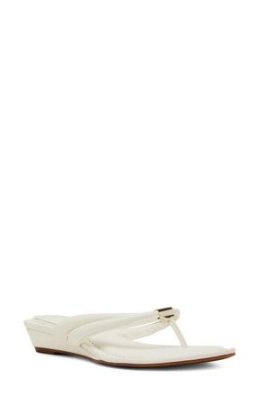Anne Klein Bari Wedge Sandal in White at Nordstrom, Size 8.5