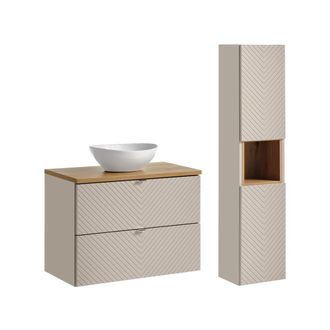 Petits Meubles Set de muebles con lavabo y columna estratificado 80.4cm