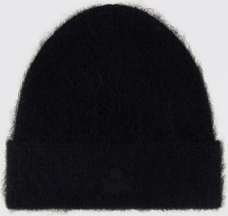 Isabel Marant Berretto in lana di baby alpaca con risvolto e logo