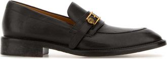 Versace Dark Brown Leather Loafers