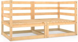 vidaXL Sof&aacute; de jard&iacute;n 2 plazas madera maciza pino Vidaxl