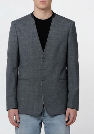 Maison Margiela Blazer a monopetto in misto lana Mm6 Maison Margiela