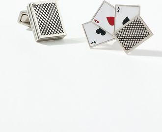 Tateossian Mens Playing cards cufflinks