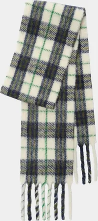 Burberry Check Narrow Alpaca-Wool Scarf