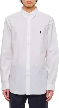 Polo Ralph Lauren Classic Long-Sleeve Button-Down Shirt with Logo Detail