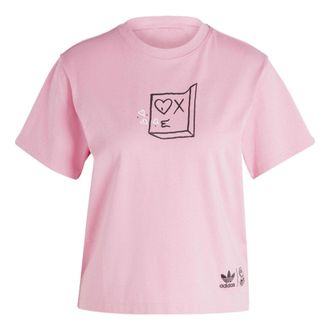 adidas (WMNS) adidas Andre Saraiva T-Shirt Pink Black White HZ9003