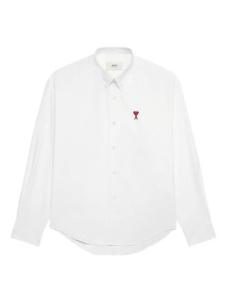 Ami Overhemd met geborduurd logo - Wit