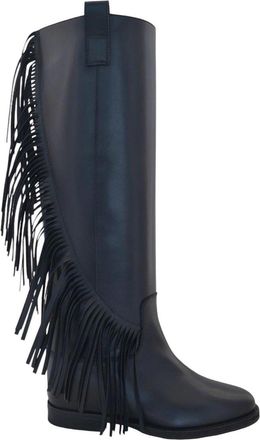 Via Roma 15 Stivale Zeppa Frangia