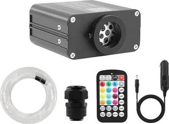 OEM Iluminaci&oacute;n Ambiental, Control De M&uacute;sica, Colores Rgbw, 450 Tiras Led Mixtas De 3 M, Enchufe Para Encendedor De Cigarrillos Del Coche
