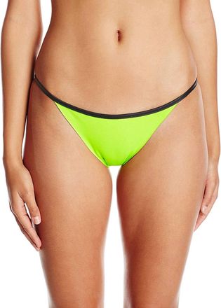 PQ Swim Women Neo Twiggy Teeny Bikini Bottom Swimsuit In Neon/black