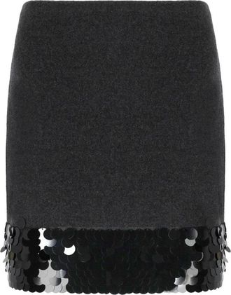 Max Mara Bronte 1234 Skirt - Dames - Korte rokken - Grijs - 3XS - Wol - Rokken