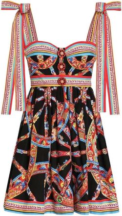 Dolce & Gabbana poplin jurk met print