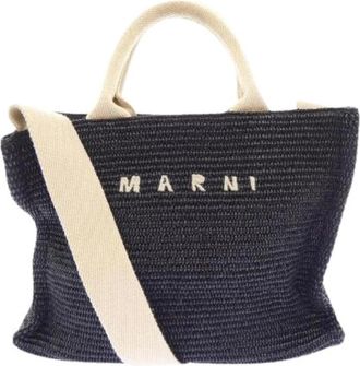 Marni Pre-owned East-West Cotton Nylon Tote Bag - Dames - Vintage Shopper - Zwart - ONE Size - Nylon - Vintage