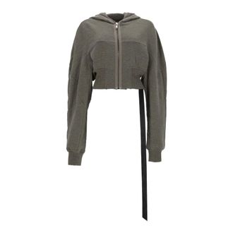 Rick Owens Zip-throughs, female, Gray, Size: XS Collage Gimp Hoodie