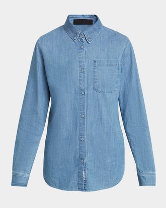 Proenza Schouler Francis Denim Top