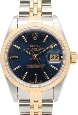 Rolex Pre-owned Datejust 69173 Orologio da polso - - Pre-owned - Donna - Blu - ONE SIZE