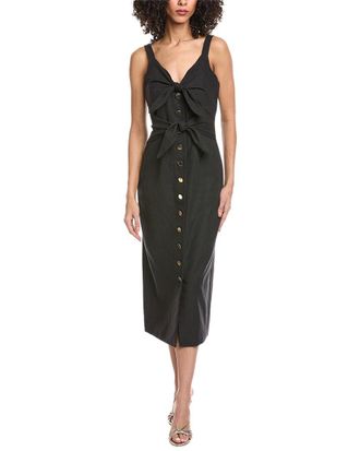 Toccin Steffie Double Tie Front Midi Dress