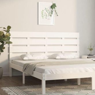 vidaXL Testiera per Letto Bianca 180x3x80 cm in Legno Massello di Pino - Vidaxl
