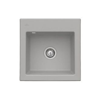 Villeroy & Boch Villeroy&boch - Villeroy Et Boch Subway 50 S Fregadero 52,5 X 51 Cm Sin Escurridor Fossile Ceramicplus Con Desag&uuml;e Autom&aacute;tico