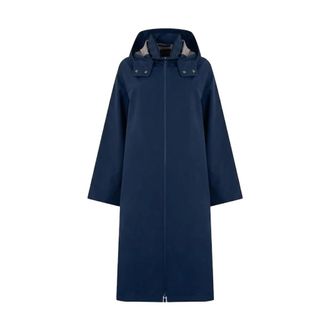 Herno Parkas, female, Blue, Size: XL Long Trench Coat