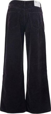 A Gold E Womens Brown Corduroy Wide Leg Pants With Belt Loops Cotton Trousers