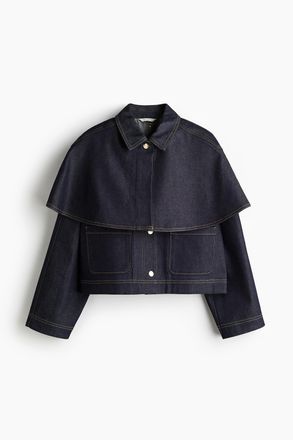 H&M Jeansjacke mit Cape-Detail - Blue