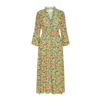 Americandreams Sally Long Dress - Dames - Maxi kleedjes - Veelkleurig - XL - Kleedjes