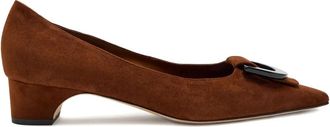 Manolo Blahnik 30 mm Beti suède pumps - Bruin