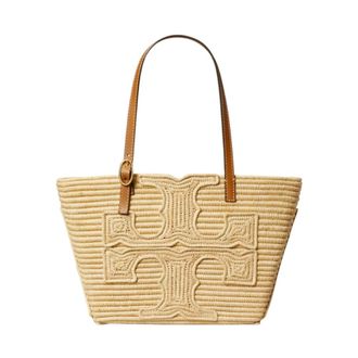 Tory Burch Small Ella Structured Raffia Tote - female - Tory Burch - Shopping Bags - Beige - ONE SIZE - Bags