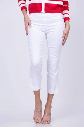 Elliott Lauren Slim Straight Crop Pants In White