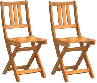 vidaXL Silla De Jard&iacute;n 2 Pcs Marr&oacute;n 36 X 46 X 86cm Vidaxl