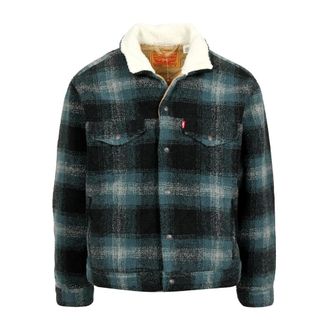 Levi's Type III Sherpa Trucker Jacket - Heren - Jassen - Blauw - Maat: S Zijde